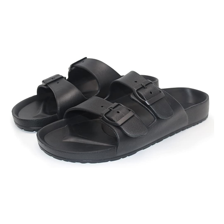 Sandales légères à double bride pour homme – Noir